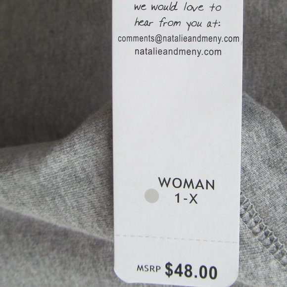 NATALIE & ME sz 1X Gray Vest with Rhinestone Trim - Picture 4 of 4